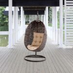 Ayunan Kursi Telur Rotan Sintetis