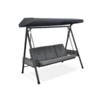 Ayunan taman 3 tempat duduk abu-abu tua