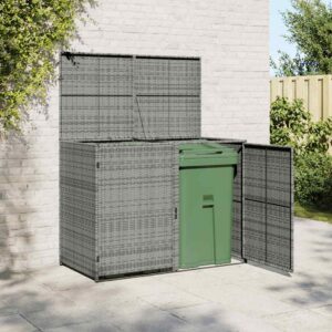Cover Tempat Sampah Outdoor Rotan Sintetis