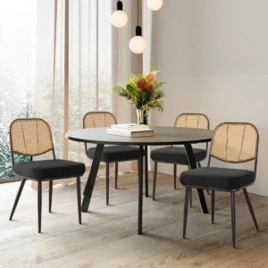 Kursi Resto/Cafe Minimalis Rotan Boucle