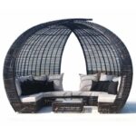 Paviliun Daybed Rotan Sintetis Mewah