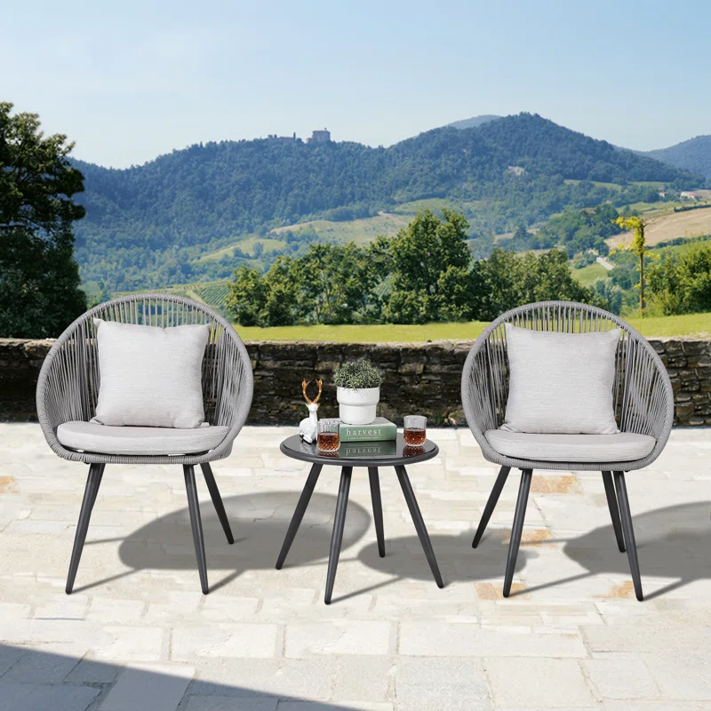 Set Kursi Teras Outdoor 3-Piece Modern