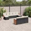 Set Sofa Outdoor Rotan Kayu Modular