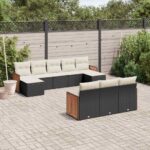 Set Sofa Outdoor Rotan Kayu Modular