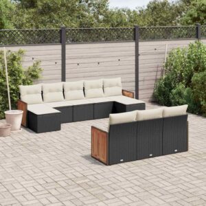 Set Sofa Outdoor Rotan Kayu Modular