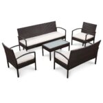 Set Sofa Taman Rotan Sintetis