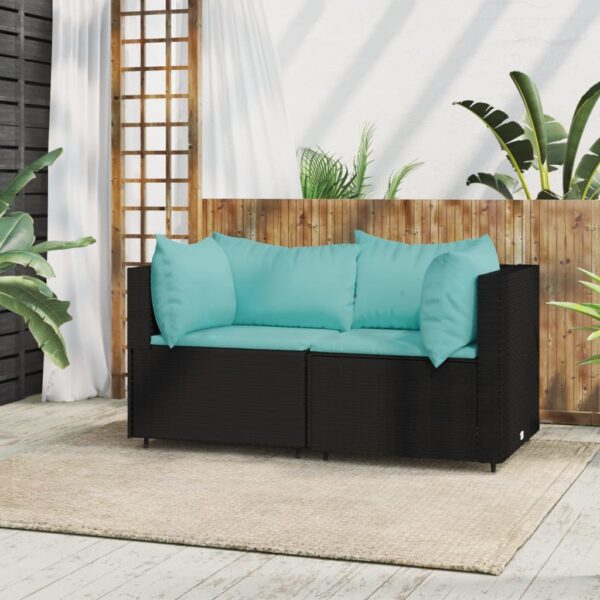 Sofa Loveseat Patio Rotan Sintetis