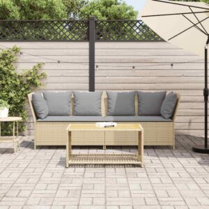 Sofa Patio Rotan Modular Warna Natural