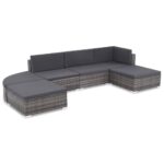 Set Sofa Taman Modular Rotan Sintetis