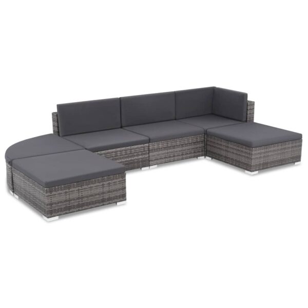 Set Sofa Taman Modular Rotan Sintetis