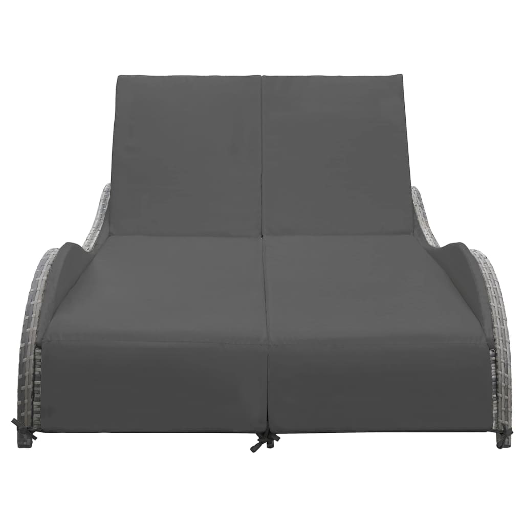 Sun Lounger Ganda Rotan Sintetis