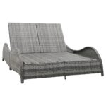 Sun Lounger Ganda Rotan Sintetis