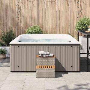 Tangga Spa atau Jacuzzi 2 Tingkat Rotan Sintetis