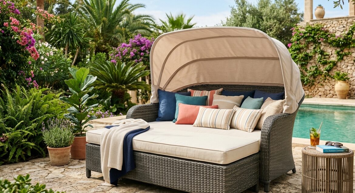 Daybed Rotan Tahan Cuaca
