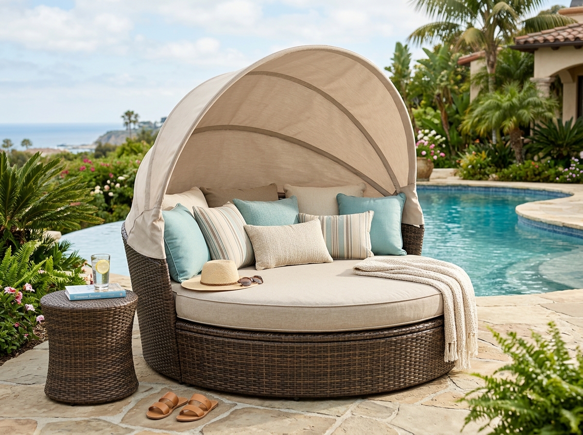 Daybed Rotan Tahan Cuaca