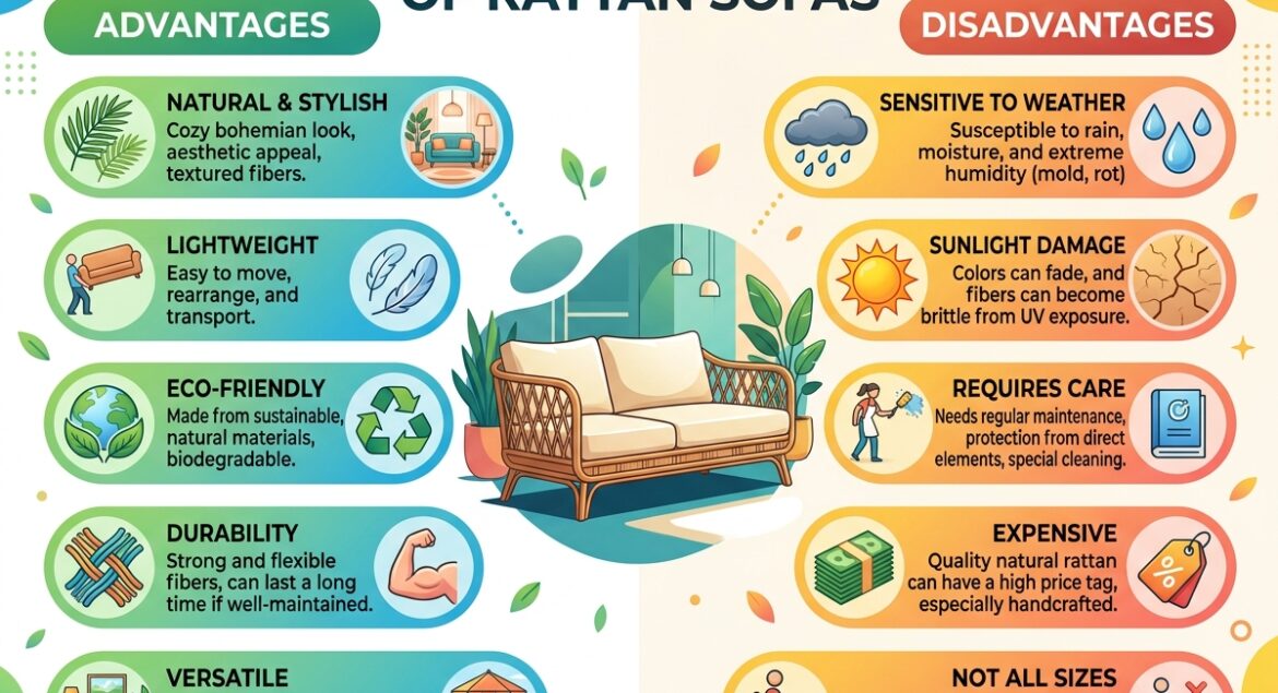 Kelebihan dan Kekurangan Sofa Rotan