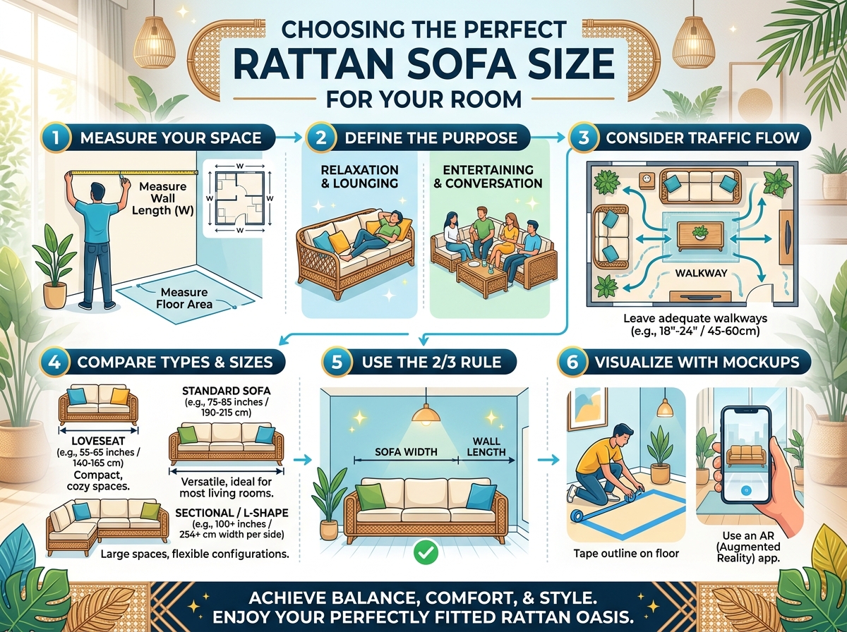 Memilih Ukuran Sofa Rotan yang Sempurna