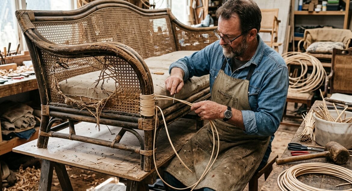 Memperbaiki Daybed Rotan yang Rusak