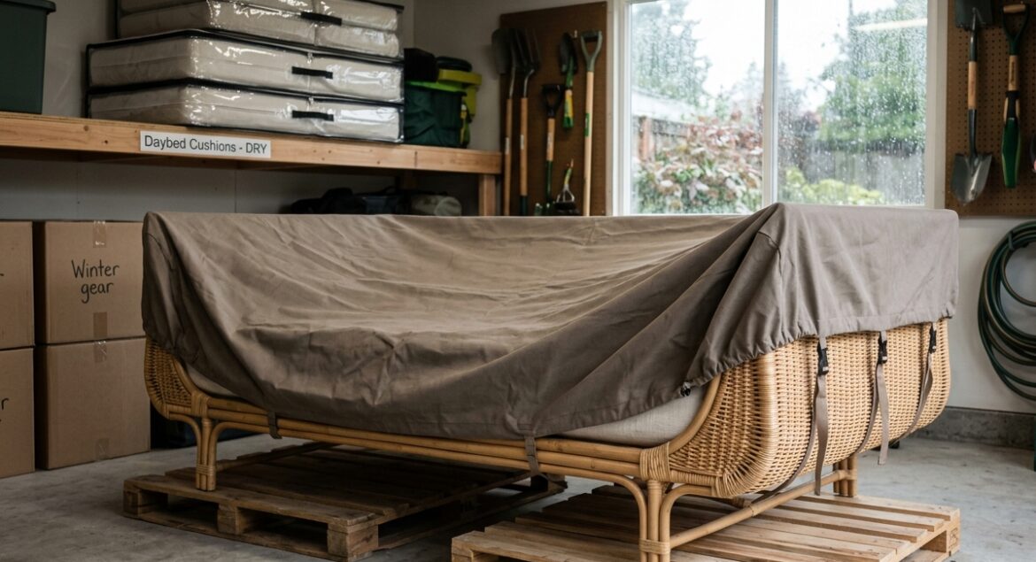 Menyimpan Daybed Rotan Saat Musim Hujan