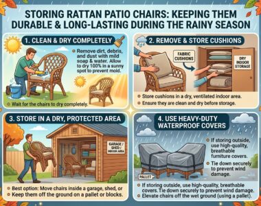 Menyimpan Kursi Teras Rotan Saat Musim Hujan Agar Awet dan Tahan Lama