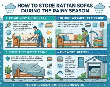 Menyimpan Sofa Rotan Saat Musim Hujan