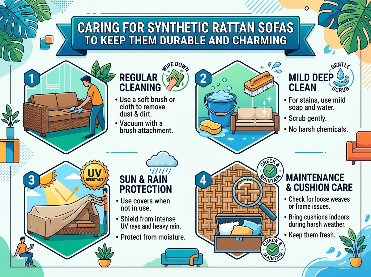 Merawat Sofa Rotan Sintetis Agar Awet dan Menawan