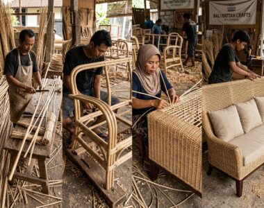 Proses Pembuatan Sofa Rotan