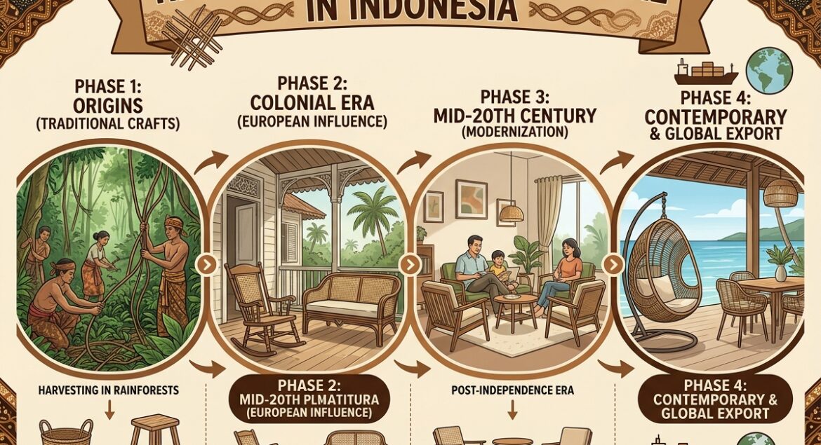 Sejarah Furniture Rotan di Indonesia