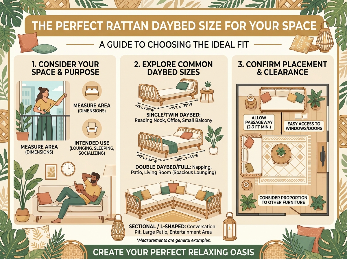 Ukuran Daybed Rotan yang Sempurna untuk Ruang Anda